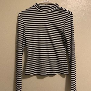 SHEIN Mockneck Striped Longsleeve